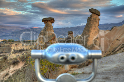 Famous cave city  Cappadocia at Turkey, HDR photography