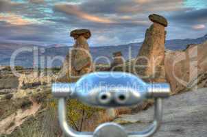 Famous cave city  Cappadocia at Turkey, HDR photography