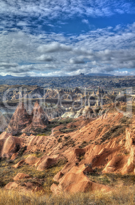 Famous cave city  Cappadocia at Turkey, HDR photography