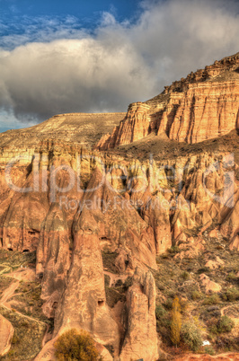 Famous cave city  Cappadocia at Turkey, HDR photography