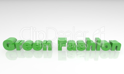 green fashion 3d text