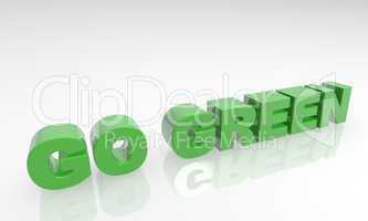 Go Green 3d text