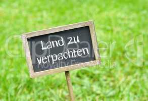 Land zu verpachten