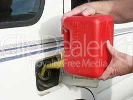 Filling auto gas tank