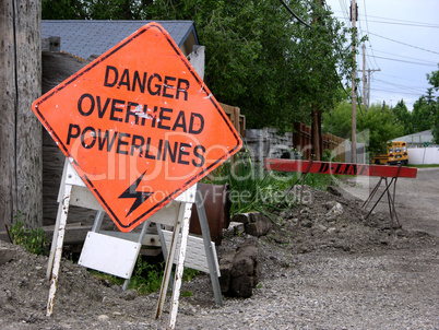 Danger Overhead Powerlines