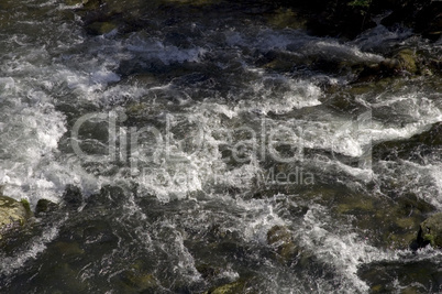 Water Flowing through Rapids