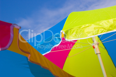 Beach Umbrellas Against the Sky