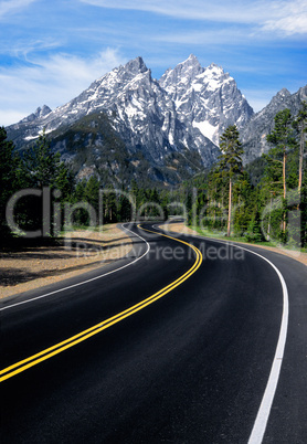 Scenic Highway in the Tetons