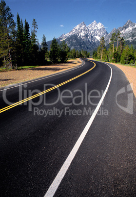 Scenic Highway in the Tetons