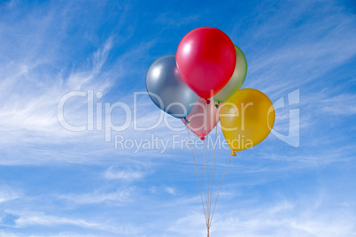 Balloons in a Blue Sky