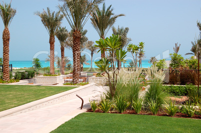 The decoration of luxury hotel, Saadiyat island, Abu Dhabi, UAE