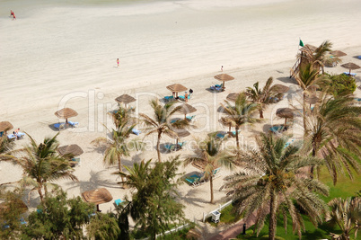 Beach of the luxury hotel, Ajman, UAE