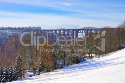 Göltzschtalbrücke winter