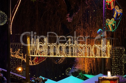 Weihnachtsmarkt schrift