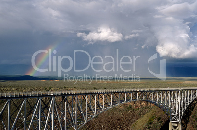 Bridge with rainbow