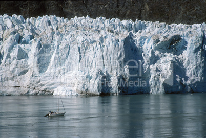 Sailboat & Glacier in Alaska
