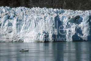 Sailboat & Glacier in Alaska