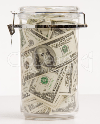 Cash in a jar