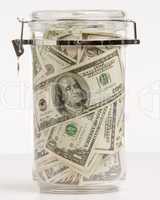 Cash in a jar