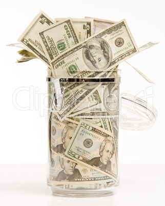 Cash in a jar