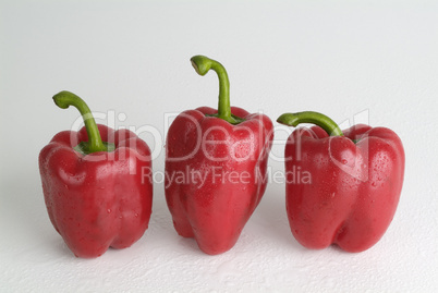 Three red peppers Three red peppers