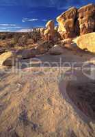 Sandstone Hoodoos in Utah Desert