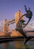 Dolphin statue Tower Bridge London