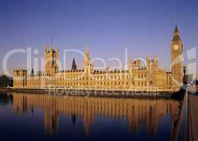 Houses of Parliament at dawn London