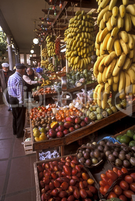 Fruit market Funchal Madeira