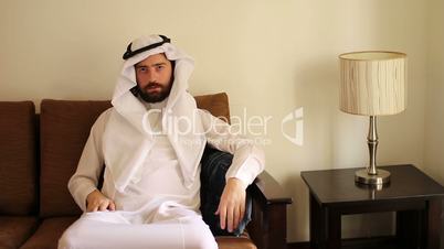 Saudi arabian man at home