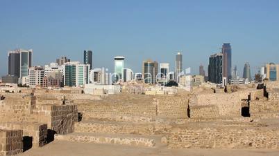 bahrain city view from fort