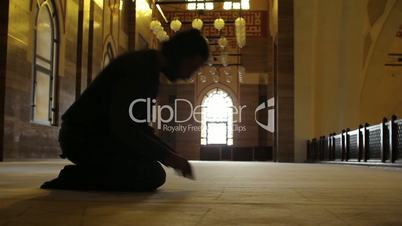 namaz: muslim worship in mosque