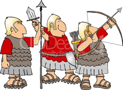 Three Roman soldiers