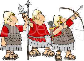 Three Roman soldiers