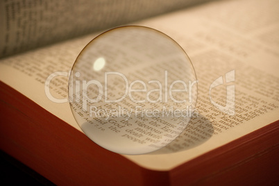 Glass Ball on the Bible