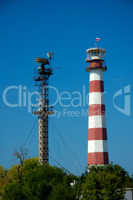Lighthouse And Radio Beacon