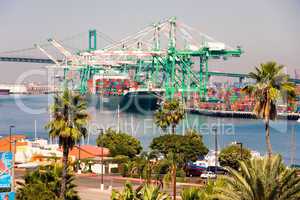 Container Ship Being Loaded