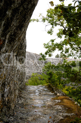 Ancieny Road Along a Cliff