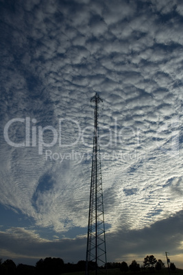 Communications Tower & Clouds