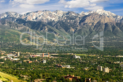 Salt Lake City and Wasatch Mountain