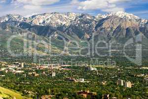 Salt Lake City and Wasatch Mountain