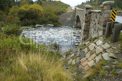 Scenic Stream near Highway, Canada