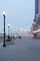 atlantic city boardwalk in the morn