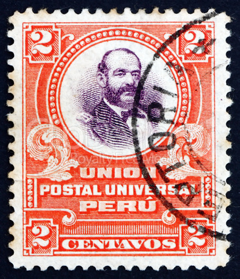 Postage stamp Peru 1907 Admiral Grau, Peruvian Naval Officer