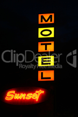 Neon Sign for Sunset Motel