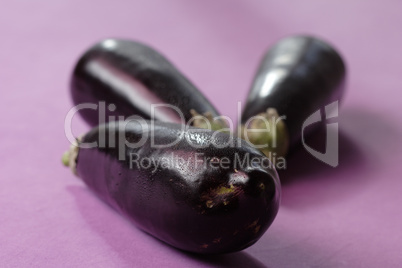 three eggplants