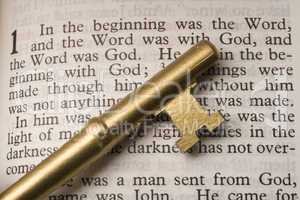 Key on Bible Page