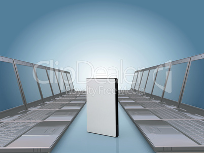 Laptop corridor with DVD software c