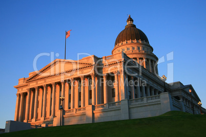 Utah State Capitol at sunset