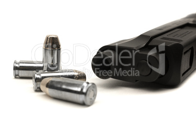 Gun Bullets isolated on white